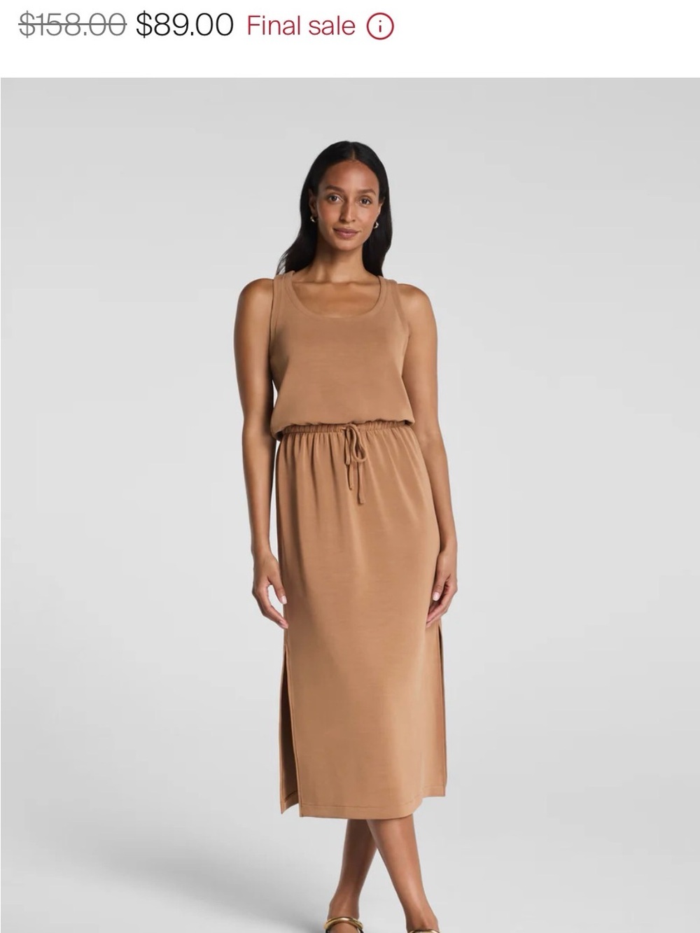 Drawstring Maxi Tank Dress